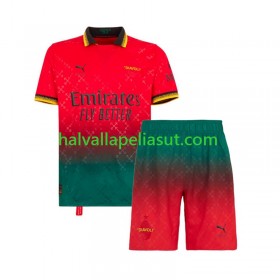 Jalkapallo Pelipaidat/Peliasut AC Milan Maalivahti Lasten Neljäspaita 2024-2025 Lyhythihainen